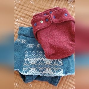 Handmade Wool Diaper Covers - Lot of 2